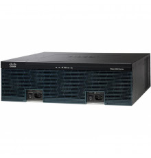 CISCO 3925E-V/K9 маршрутизатор с функцией голосового VoIP шлюза. 4 x GE RJ-45, 2 x SFP, PVDM3-64, UC